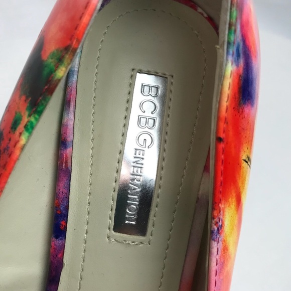 SOLD BCBGeneration Watercolor Parade Stilettos - Picture 6 of 8